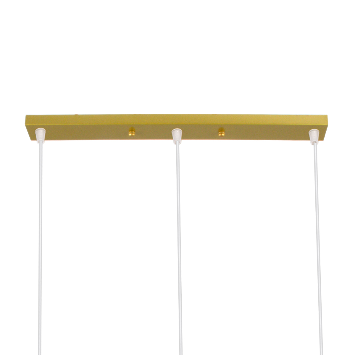 GloboStar® TRIANGLE 00625 Μοντέρνο Κρεμαστό Φωτιστικό Οροφής Τρίφωτο Χρυσό Μεταλλικό Πλέγμα Μ70 x Π22 x Y130cm - Image 10