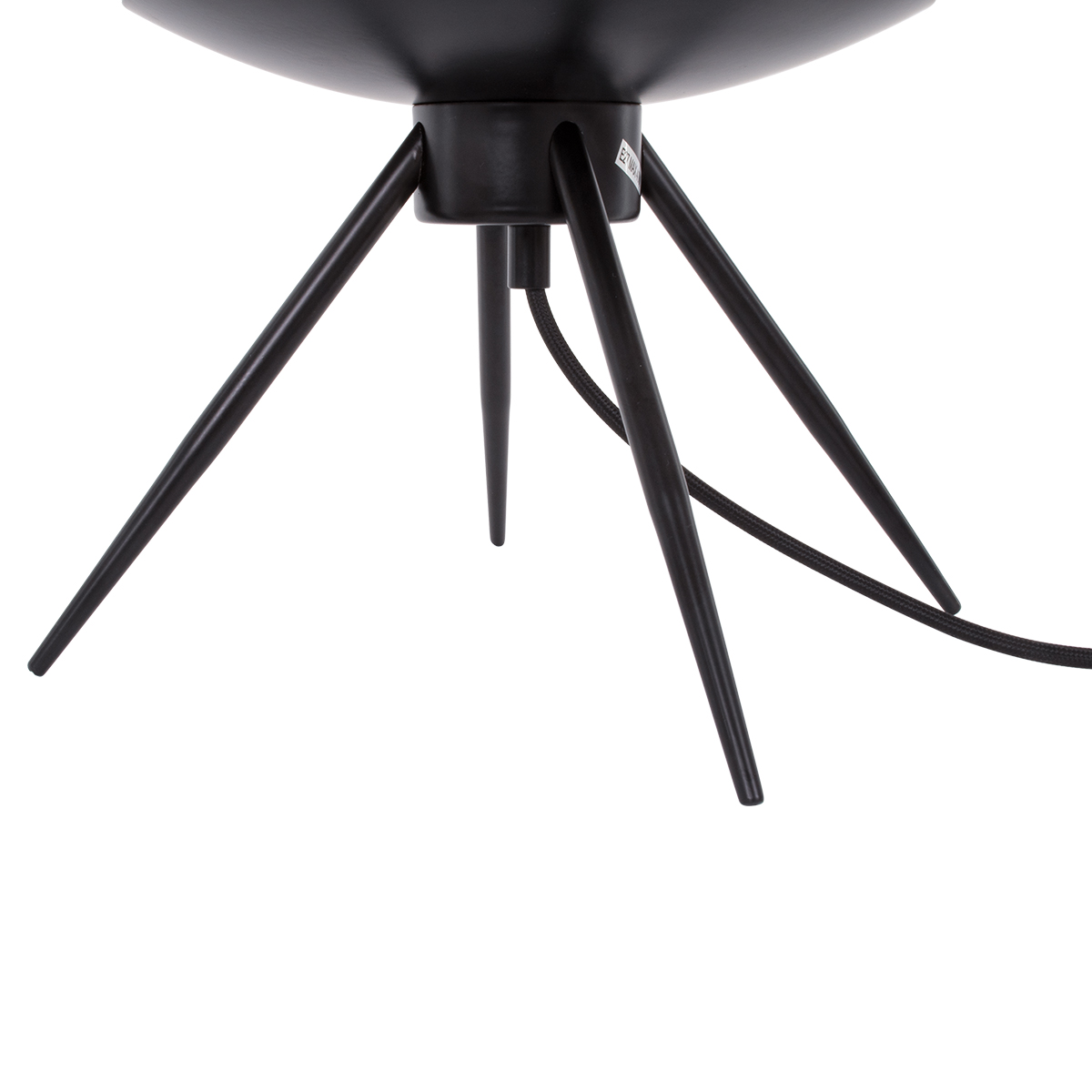 GloboStar® JAVAN 00737 Μοντέρνο Επιτραπέζιο Φωτιστικό Πορτατίφ Λαμπατέρ Μονόφωτο Μελί Γυάλινο Μαύρο Μεταλλικό Φ30 x Υ19cm - Image 7