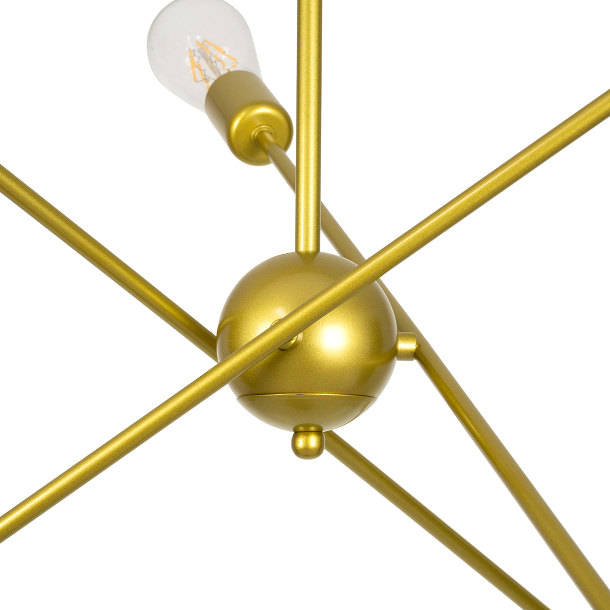 GloboStar® ZANE 00786 Μοντέρνο Φωτιστικό Οροφής Πολύφωτο Χρυσό Μεταλλικό Ράγα Φ70 x Y100cm - Image 8