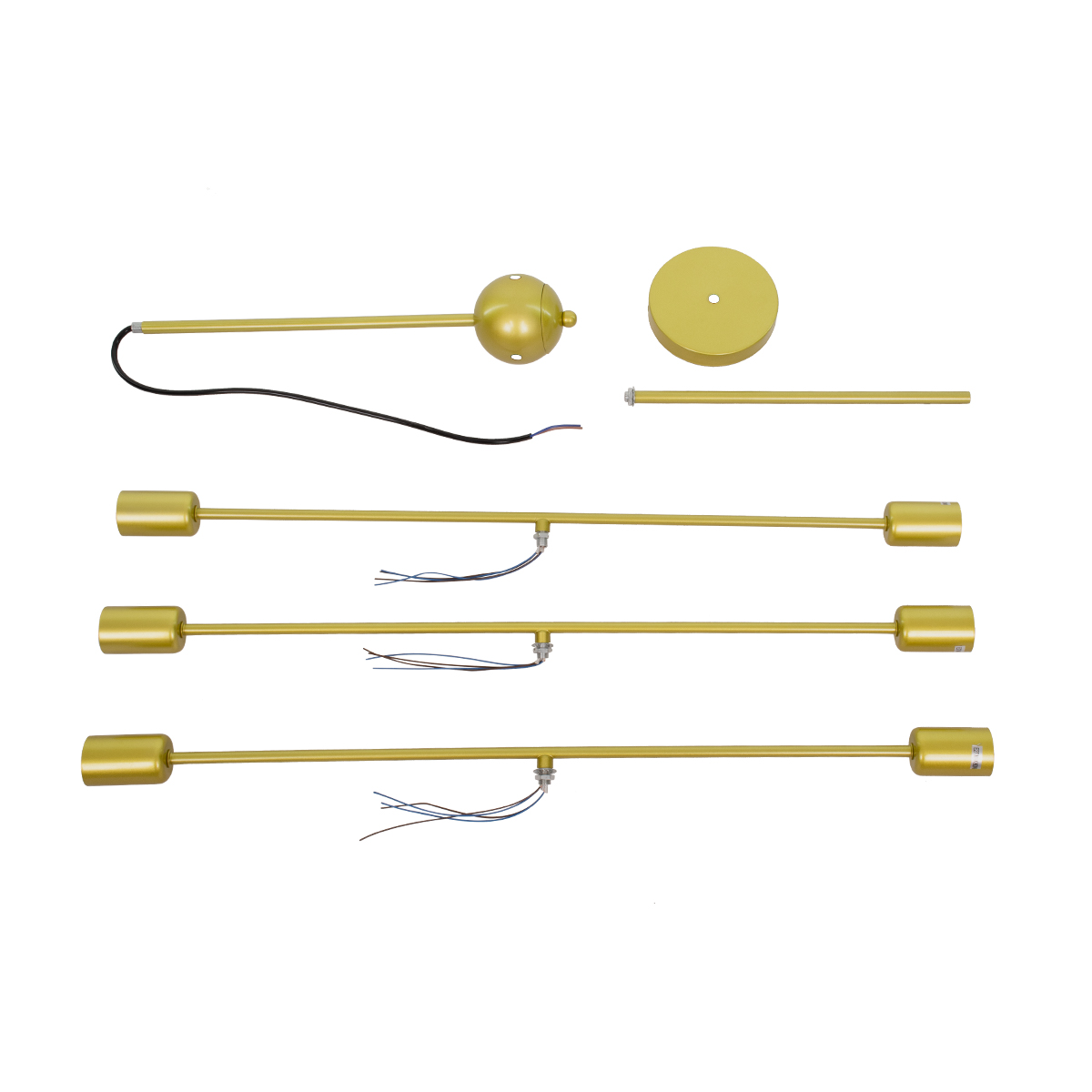GloboStar® ZANE 00786 Μοντέρνο Φωτιστικό Οροφής Πολύφωτο Χρυσό Μεταλλικό Ράγα Φ70 x Y100cm - Image 10