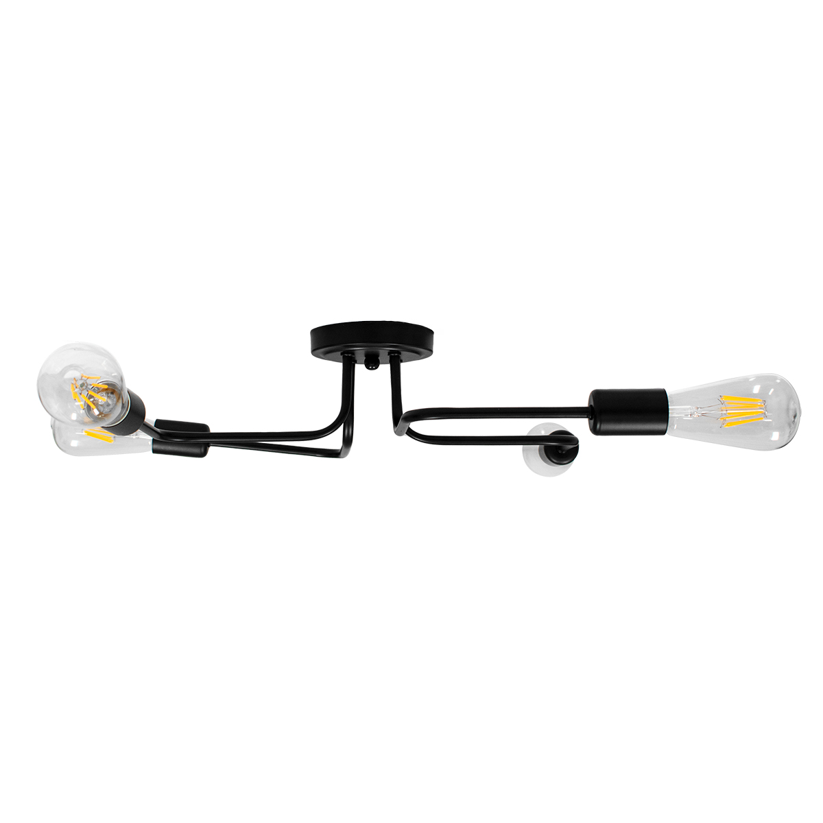 GloboStar® LIBERTA 00838 Μοντέρνο Φωτιστικό Οροφής Πολύφωτο Μαύρο Μεταλλικό Μ44.5 x Π44.5 x Υ12cm - Image 6