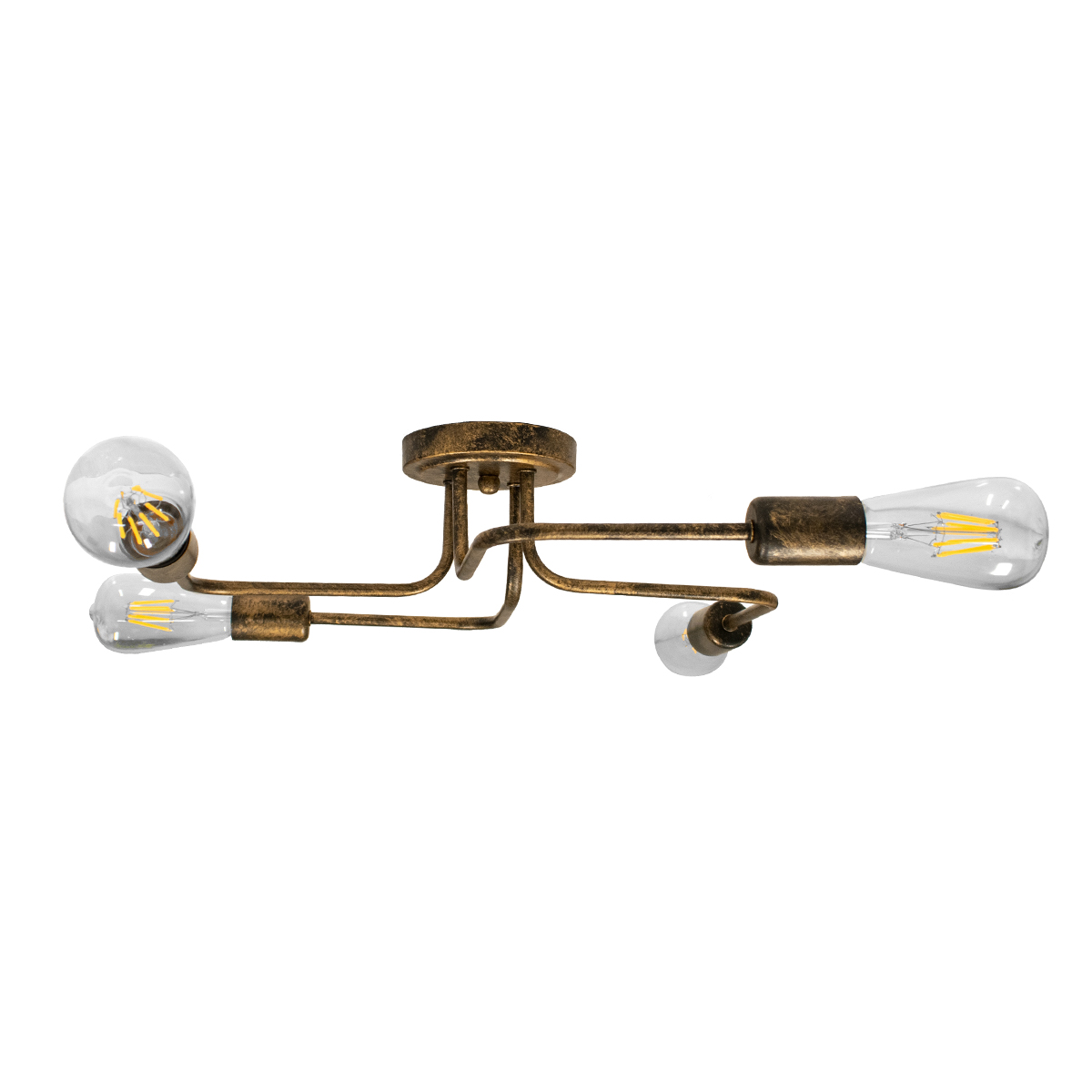 GloboStar® LIBERTA 00839 Μοντέρνο Φωτιστικό Οροφής Πολύφωτο Χάλκινο Σκουριά Μ44.5 x Π44.5 x Υ12cm - Image 6