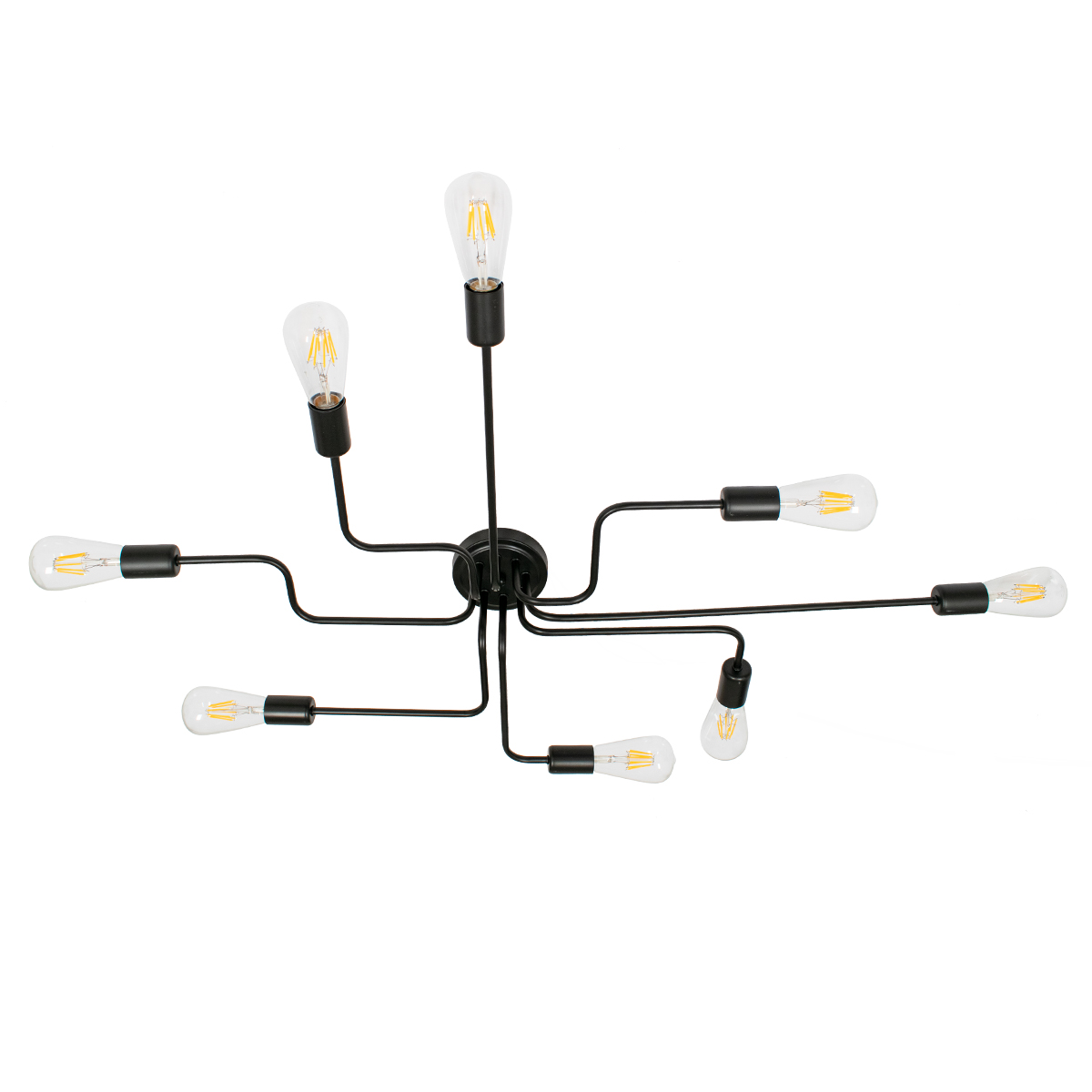 GloboStar® LIBERTA 00840 Μοντέρνο Φωτιστικό Οροφής Πολύφωτο Μαύρο Μεταλλικό Μ102 x Π72 x Υ10.5cm - Image 4