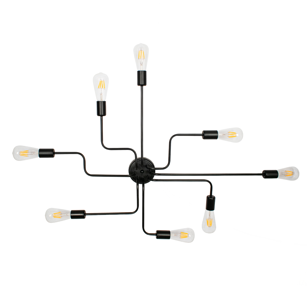 GloboStar® LIBERTA 00840 Μοντέρνο Φωτιστικό Οροφής Πολύφωτο Μαύρο Μεταλλικό Μ102 x Π72 x Υ10.5cm - Image 5