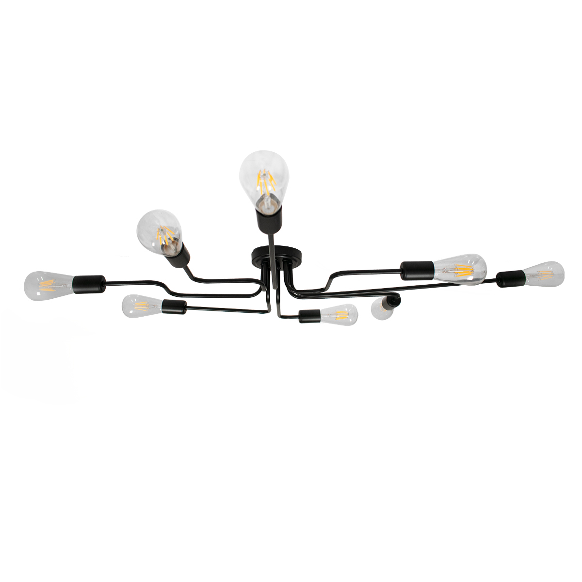 GloboStar® LIBERTA 00840 Μοντέρνο Φωτιστικό Οροφής Πολύφωτο Μαύρο Μεταλλικό Μ102 x Π72 x Υ10.5cm - Image 6