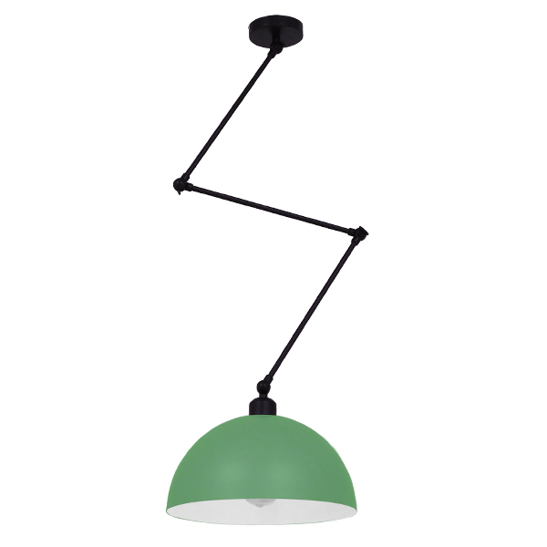 GloboStar® LOTUS GREEN 00936 Μοντέρνο Φωτιστικό Οροφής Μονόφωτο Ανοιχτό Πράσινο Ματ Μεταλλικό Καμπάνα Φ30 x Y21cm