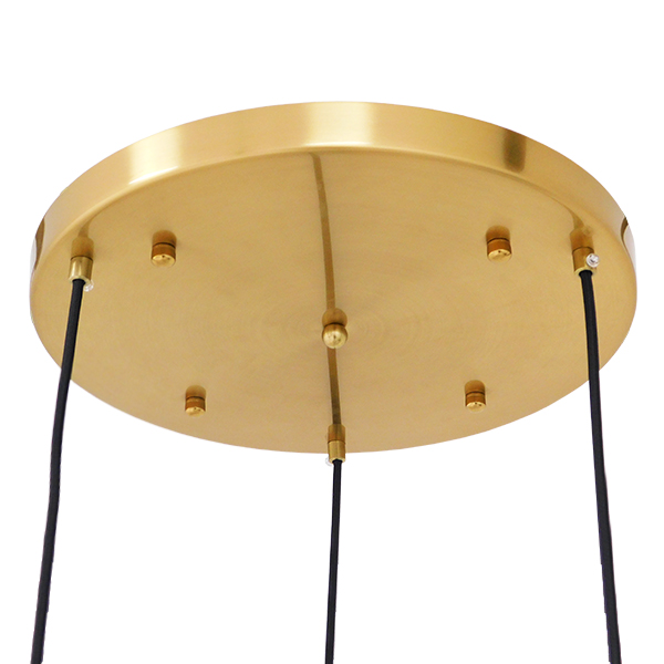 GloboStar® AMARIS 00976 Μοντέρνο Κρεμαστό Φωτιστικό Οροφής Τρίφωτο Γυάλινο Φιμέ Νίκελ Φ50 x Υ30cm - Image 5