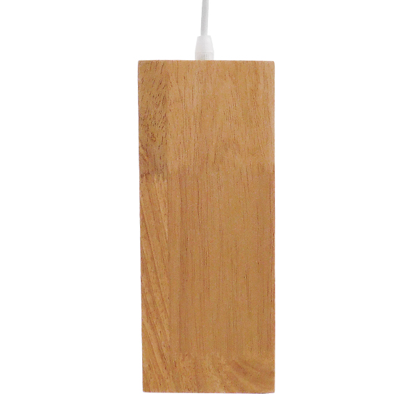 GloboStar® ELISE 01428 Μοντέρνο Κρεμαστό Φωτιστικό Οροφής Μονόφωτο Μπεζ Ξύλινο Δρυς Μ20 x Π8 x Υ23cm - Image 6