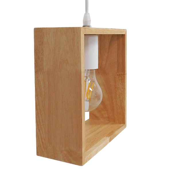GloboStar® ELISE 01428 Μοντέρνο Κρεμαστό Φωτιστικό Οροφής Μονόφωτο Μπεζ Ξύλινο Δρυς Μ20 x Π8 x Υ23cm - Image 7