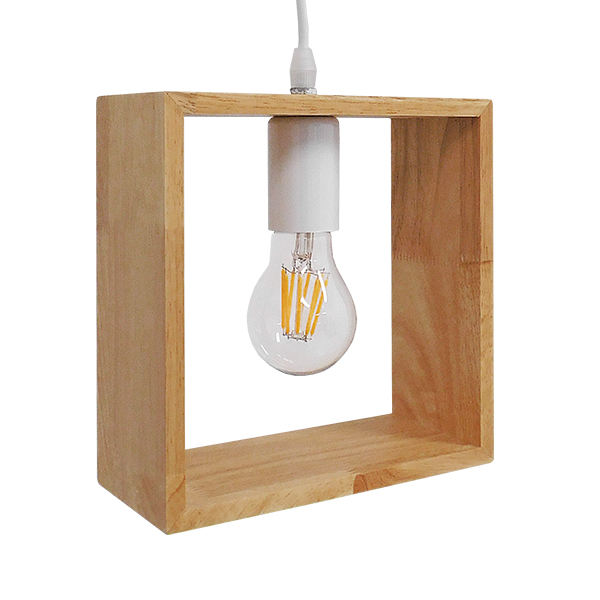 GloboStar® ELISE 01428 Μοντέρνο Κρεμαστό Φωτιστικό Οροφής Μονόφωτο Μπεζ Ξύλινο Δρυς Μ20 x Π8 x Υ23cm - Image 8