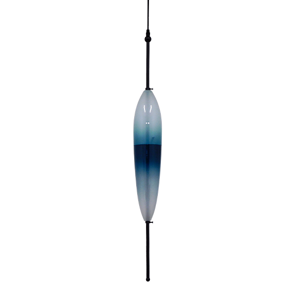 GloboStar® TEARDROP 01502 Μοντέρνο Κρεμαστό Φωτιστικό Οροφής Μονόφωτο Γυάλινο Τιρκουάζ Διάφανο Φ10 x Υ92cm