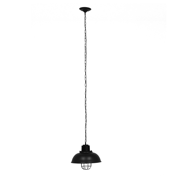 GloboStar® HARROW 01571 Vintage Industrial Κρεμαστό Φωτιστικό Οροφής Μονόφωτο Μαύρο Μεταλλικό Πλέγμα Φ33 x Υ32cm - Image 2