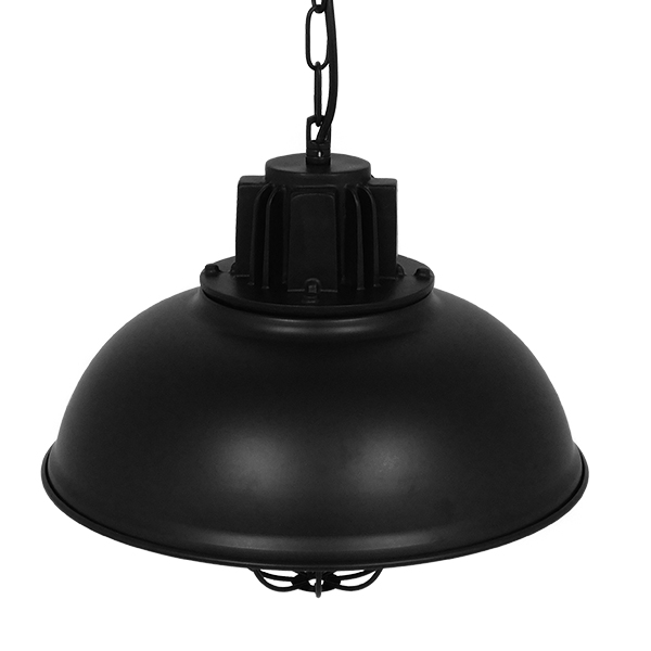 GloboStar® HARROW 01571 Vintage Industrial Κρεμαστό Φωτιστικό Οροφής Μονόφωτο Μαύρο Μεταλλικό Πλέγμα Φ33 x Υ32cm - Image 4