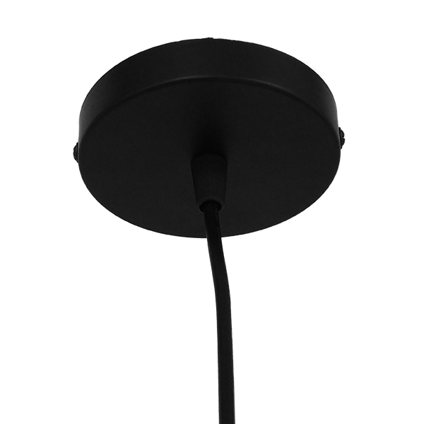 GloboStar® OMICRON 01578 Μοντέρνο Κρεμαστό Φωτιστικό Οροφής Μονόφωτο Μαύρο Μεταλλικό Φ33 Φ33 x Π4 x Υ33cm - Image 7