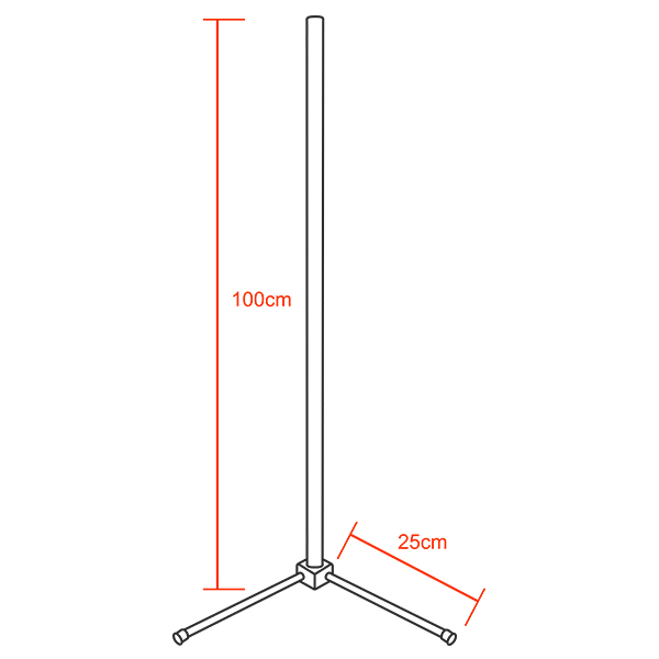 Μοντέρνο Minimal Επιδαπέδιο Μαύρο Φωτιστικό 100cm LED 20 Watt με Ασύρματο Χειριστήριο Αφής 2.4G RF & Dimmer RGBW+WW Πολύχρωμο - Ψυχρό - Ημέρας - Θερμό GloboStar ALIEN Design GLOBO-100-9 - Image 2