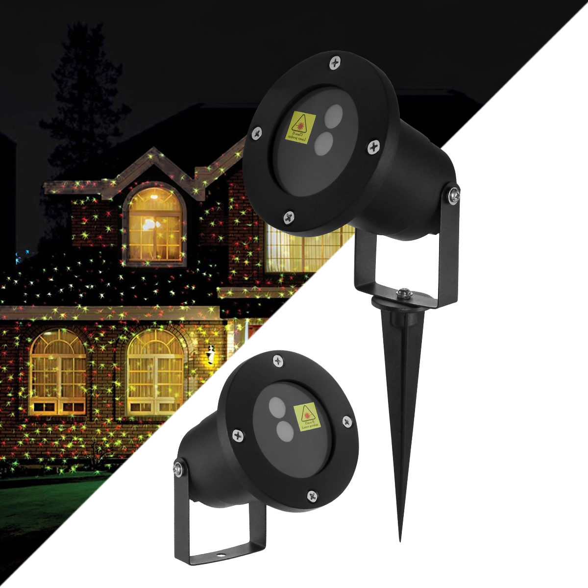 GloboStar® 75598 Προβολάκι Κήπου Καρφωτό - Δαπέδου Laser 30W 60° AC 230V Αδιάβροχο IP67 με Ασύρματο Χειριστήριο RF 2.4Ghz Πράσινο - Κόκκινο - Image 2