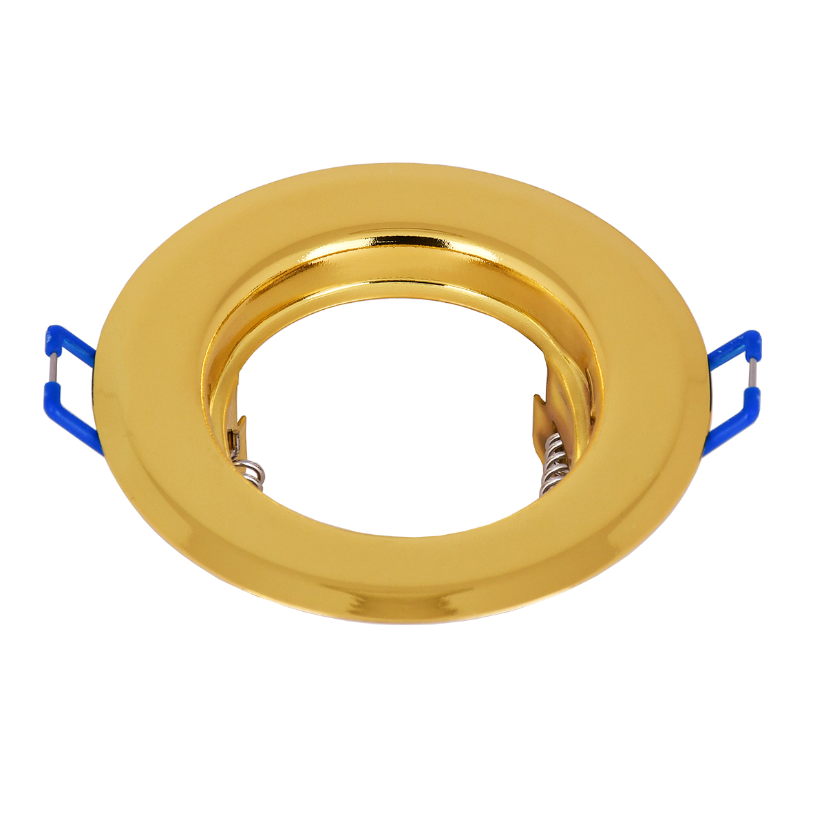 GloboStar® 77811 Χωνευτή Στρογγυλή Βάση για LED Spot GU10 - MR16 - GU5.3 Χρυσή Σταθερή Φ83mm - Image 2