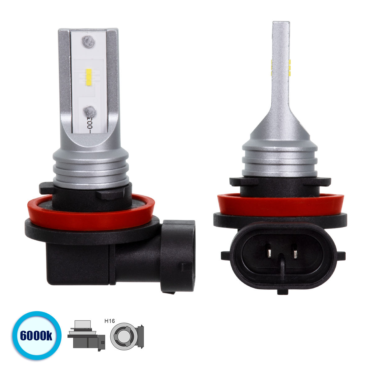 GloboStar® 85610 H16 F2S Line KIT Βασικού Φωτισμού Αυτοκινήτου & Μοτοσυκλέτας 3nd Generation Can-Bus Series LED CREE CXB 100W 14000lm DC 12V Αδιάβροχο IP66 Ψυχρό Λευκό 6000K - Image 2