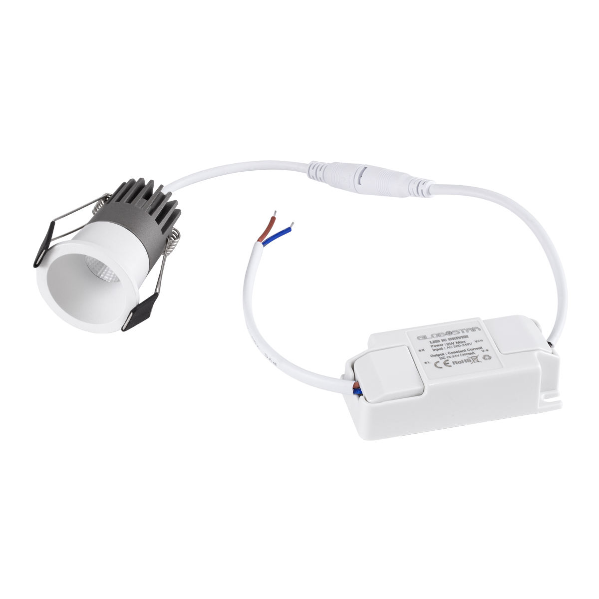 GloboStar® MICRO-S 60237 Χωνευτό LED Spot Downlight TrimLess Φ4cm 5W 625lm 38° AC 220-240V IP20 Φ4 x Υ5.9cm - Στρόγγυλο - Λευκό - Θερμό Λευκό 2700K - Bridgelux COB - 5 Years Warranty - Image 7