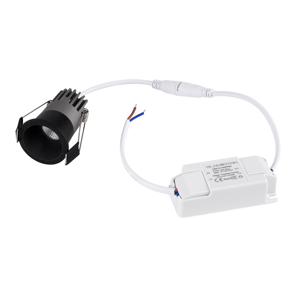 GloboStar® MICRO-S 60238 Χωνευτό LED Spot Downlight TrimLess Φ4cm 5W 650lm 38° AC 220-240V IP20 Φ4 x Υ5.9cm - Στρόγγυλο - Μαύρο - Φυσικό Λευκό 4500K - Bridgelux COB - 5 Years Warranty - Image 7