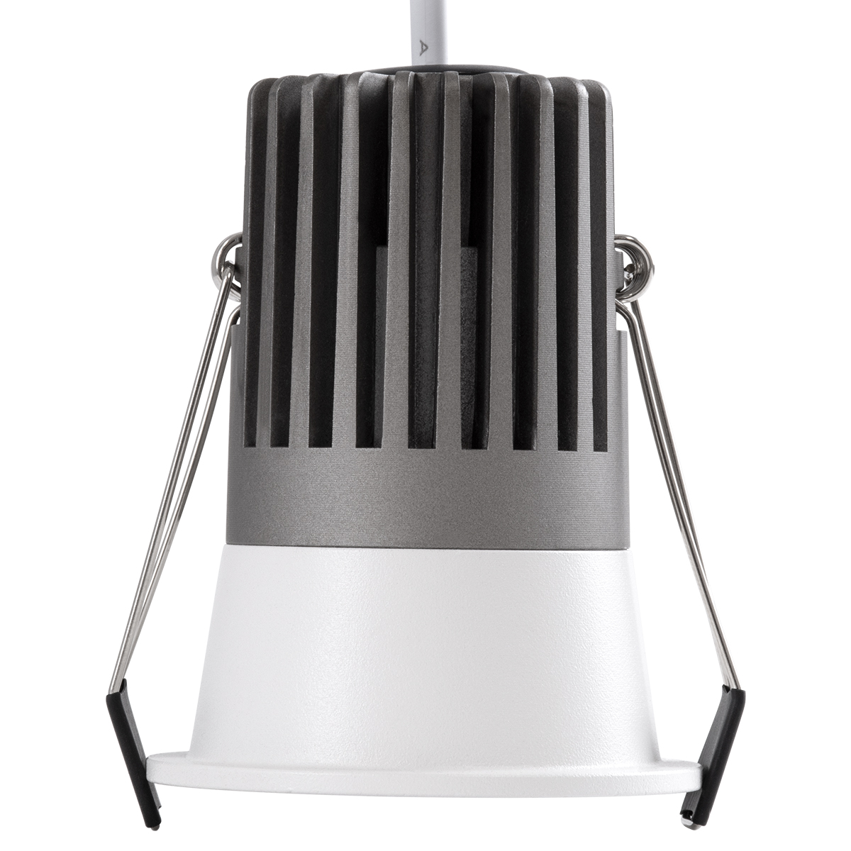 GloboStar® MICRO-B 60240 Χωνευτό LED Spot Downlight TrimLess Φ6cm 7W 910lm 38° AC 220-240V IP20 Φ6 x Υ7.8cm - Στρόγγυλο - Λευκό με Μαύρο Κάτοπτρο - Φυσικό Λευκό 4500K - Bridgelux COB - 5 Years Warranty - Image 5