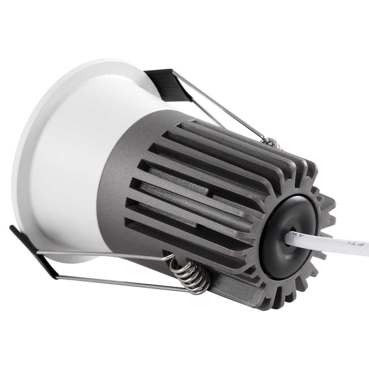 GloboStar® MICRO-B 60241 Χωνευτό LED Spot Downlight TrimLess Φ6cm 7W 875lm 38° AC 220-240V IP20 Φ6 x Υ7.8cm - Στρόγγυλο - Λευκό με Μαύρο Κάτοπτρο - Θερμό Λευκό 2700K - Bridgelux COB - 5 Years Warranty - Image 4