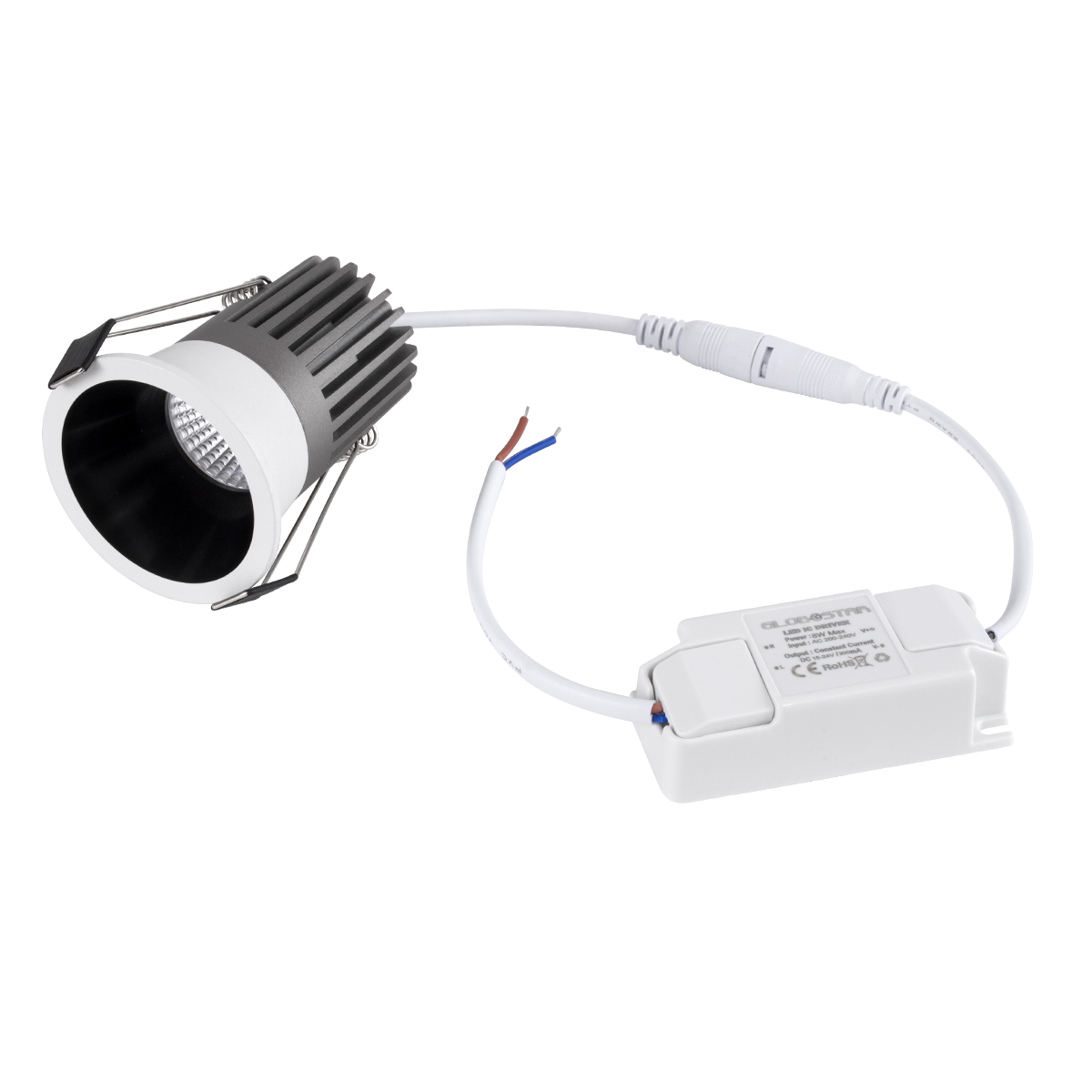 GloboStar® MICRO-B 60241 Χωνευτό LED Spot Downlight TrimLess Φ6cm 7W 875lm 38° AC 220-240V IP20 Φ6 x Υ7.8cm - Στρόγγυλο - Λευκό με Μαύρο Κάτοπτρο - Θερμό Λευκό 2700K - Bridgelux COB - 5 Years Warranty - Image 7