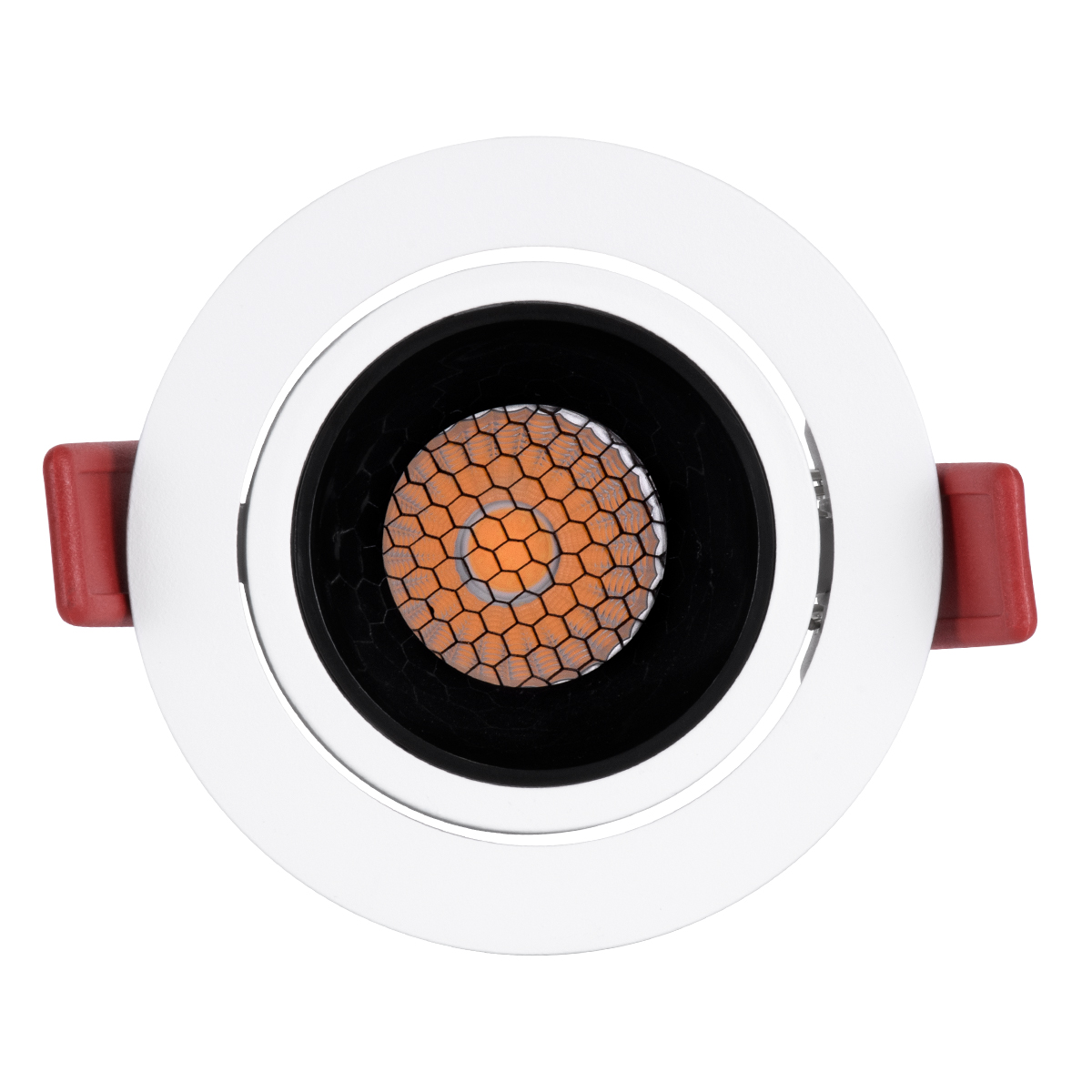 GloboStar® LEO-R 60283 Χωνευτό LED Spot Downlight TrimLess Φ8.5cm 10W 1250lm 38° AC 220-240V IP20 Φ8.5 x Υ6.6cm - Στρόγγυλο - Κινούμενο - Λευκό με Μαύρο Κάτοπτρο & Anti-Glare HoneyComb - Θερμό Λευκό 2700K - Bridgelux COB - 5 Years Warranty - Image 8