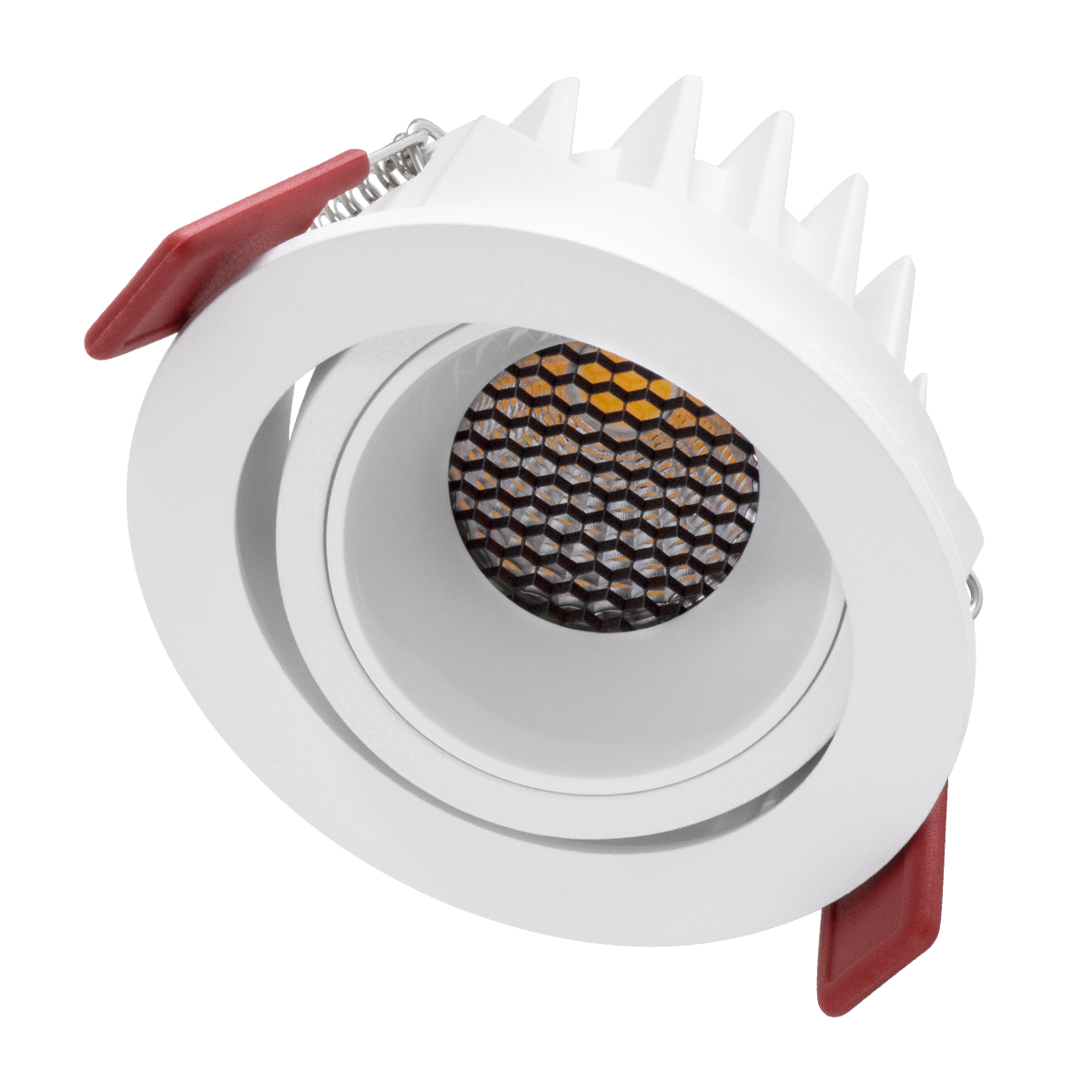 GloboStar® LEO-R 60284 Χωνευτό LED Spot Downlight TrimLess Φ8.5cm 10W 1300lm 38° AC 220-240V IP20 Φ8.5 x Υ6.6cm - Στρόγγυλο - Κινούμενο - Λευκό & Anti-Glare HoneyComb - Φυσικό Λευκό 4500K - Bridgelux COB - 5 Years Warranty - Image 3