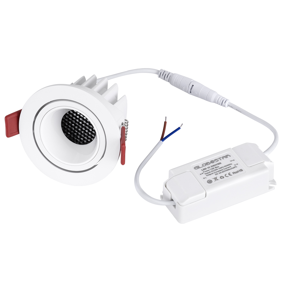 GloboStar® LEO-R 60284 Χωνευτό LED Spot Downlight TrimLess Φ8.5cm 10W 1300lm 38° AC 220-240V IP20 Φ8.5 x Υ6.6cm - Στρόγγυλο - Κινούμενο - Λευκό & Anti-Glare HoneyComb - Φυσικό Λευκό 4500K - Bridgelux COB - 5 Years Warranty - Image 9
