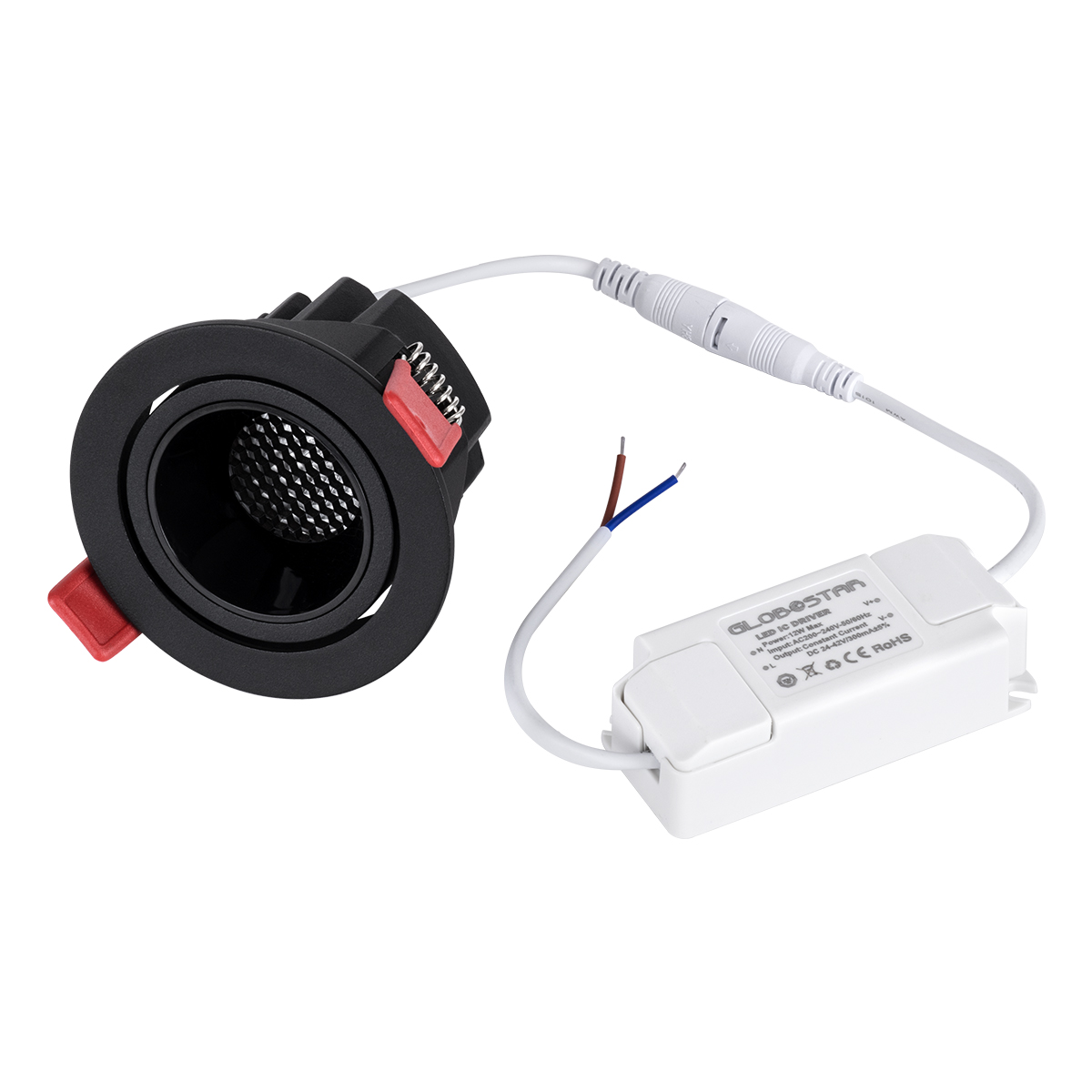 GloboStar® LEO-R 60286 Χωνευτό LED Spot Downlight TrimLess Φ8.5cm 10W 1300lm 38° AC 220-240V IP20 Φ8.5 x Υ6.6cm - Στρόγγυλο - Κινούμενο - Μαύρο & Anti-Glare HoneyComb - Φυσικό Λευκό 4500K - Bridgelux COB - 5 Years Warranty - Image 9