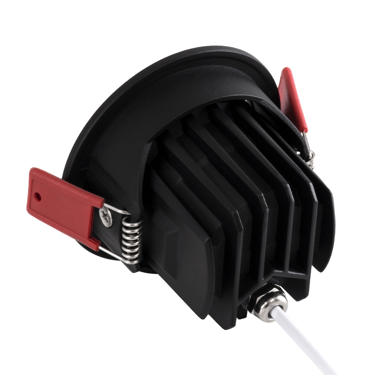 GloboStar® LEO-R 60287 Χωνευτό LED Spot Downlight TrimLess Φ8.5cm 10W 1250lm 38° AC 220-240V IP20 Φ8.5 x Υ6.6cm - Στρόγγυλο - Κινούμενο - Μαύρο & Anti-Glare HoneyComb - Θερμό Λευκό 2700K - Bridgelux COB - 5 Years Warranty - Image 4