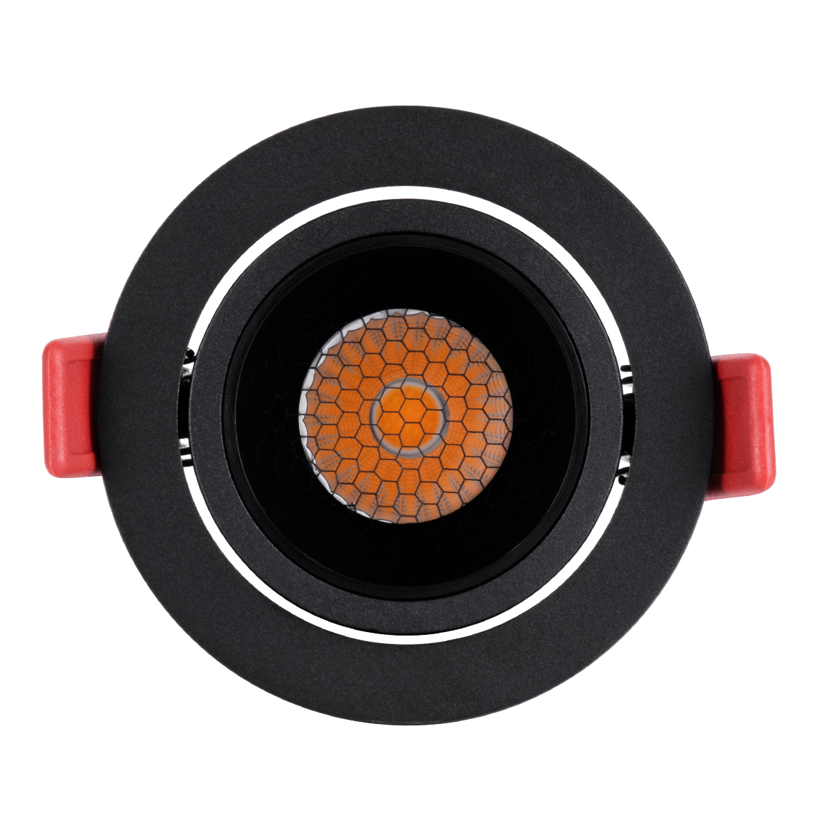 GloboStar® LEO-R 60287 Χωνευτό LED Spot Downlight TrimLess Φ8.5cm 10W 1250lm 38° AC 220-240V IP20 Φ8.5 x Υ6.6cm - Στρόγγυλο - Κινούμενο - Μαύρο & Anti-Glare HoneyComb - Θερμό Λευκό 2700K - Bridgelux COB - 5 Years Warranty - Image 8
