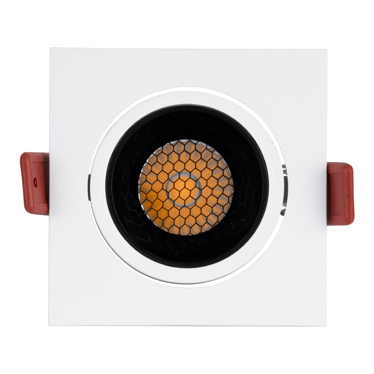 GloboStar® LEO-SQ 60288 Χωνευτό LED Spot Downlight TrimLess Μ8.5xΠ8.5cm 10W 1300lm 38° AC 220-240V IP20 Μ8.5 x Π8.5 x Υ6.6cm - Τετράγωνο - Κινούμενο - Λευκό με Μαύρο Κάτοπτρο & Anti-Glare HoneyComb - Φυσικό Λευκό 4500K - Bridgelux COB - 5 Years Warranty - Image 8