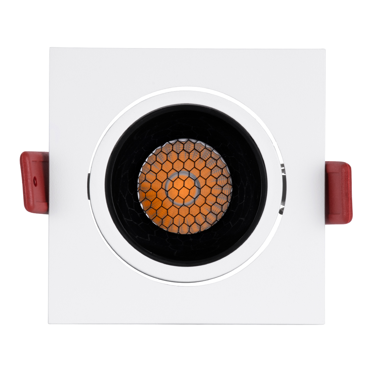 GloboStar® LEO-SQ 60289 Χωνευτό LED Spot Downlight TrimLess Μ8.5xΠ8.5cm 10W 1250lm 38° AC 220-240V IP20 Μ8.5 x Π8.5 x Υ6.6cm - Τετράγωνο - Κινούμενο - Λευκό με Μαύρο Κάτοπτρο & Anti-Glare HoneyComb - Θερμό Λευκό 2700K - Bridgelux COB - 5 Years Warranty - Image 8
