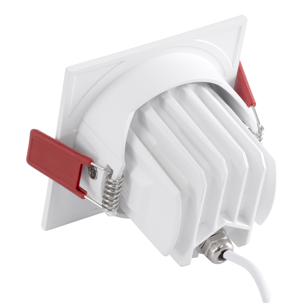 GloboStar® LEO-SQ 60291 Χωνευτό LED Spot Downlight TrimLess Μ8.5xΠ8.5cm 10W 1250lm 38° AC 220-240V IP20 Μ8.5 x Π8.5 x Υ6.6cm - Τετράγωνο - Κινούμενο - Λευκό & Anti-Glare HoneyComb - Θερμό Λευκό 2700K - Bridgelux COB - 5 Years Warranty - Image 4