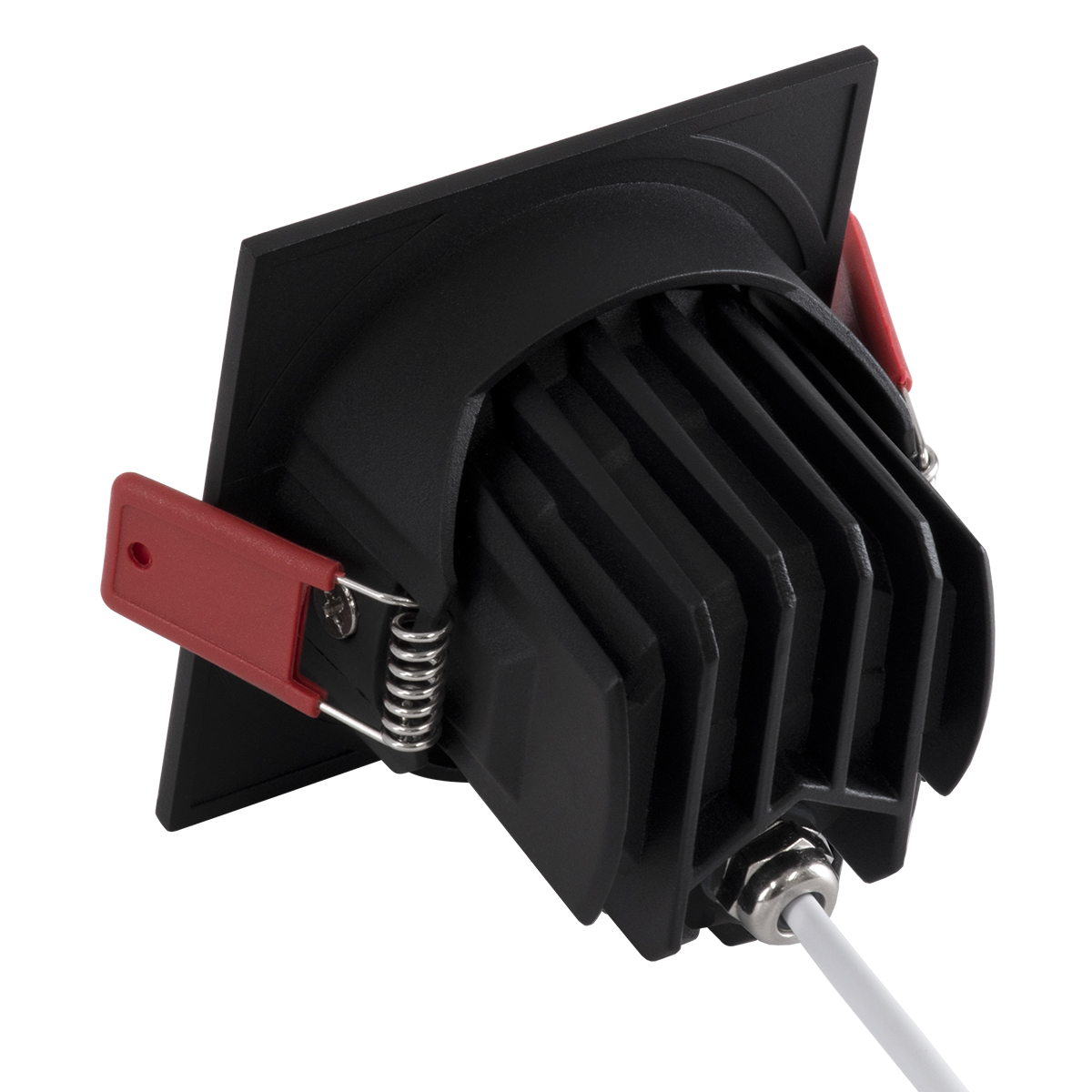 GloboStar® LEO-SQ 60292 Χωνευτό LED Spot Downlight TrimLess Μ8.5xΠ8.5cm 10W 1300lm 38° AC 220-240V IP20 Μ8.5 x Π8.5 x Υ6.6cm - Τετράγωνο - Κινούμενο - Μαύρο & Anti-Glare HoneyComb - Φυσικό Λευκό 4500K - Bridgelux COB - 5 Years Warranty - Image 4
