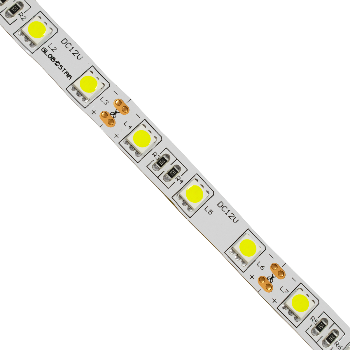 GloboStar® 70020 Ταινία LED SMD 5050 5m 14.4W/m 60LED/m 1584lm/m 120° DC 12V IP20 Ψυχρό Λευκό 6000K - 5 Χρόνια Εγγύηση - Image 3