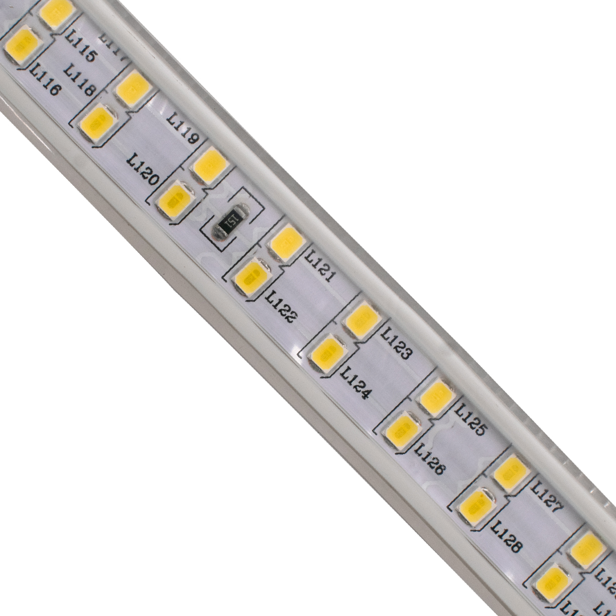 GloboStar® 70512 Wide Ταινία Διπλής Σειράς Epistar LED SMD 2835 1m 24W/m 180LED/m 3216lm/m 120° DC 230V Αδιάβροχη IP68 Θερμό Λευκό 3000K Dimmable - Image 4