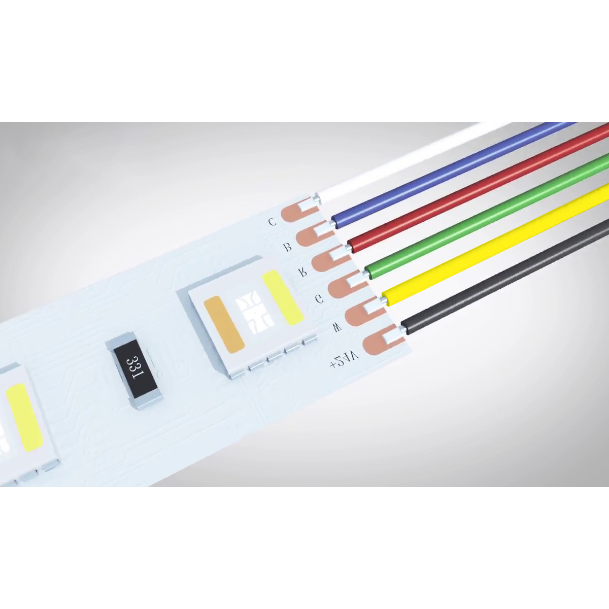 GloboStar® 70738 Εύκαμπτο Πλακέ Καλώδιο 1m RGB+CCT 6 x 0.25mm² - Image 6