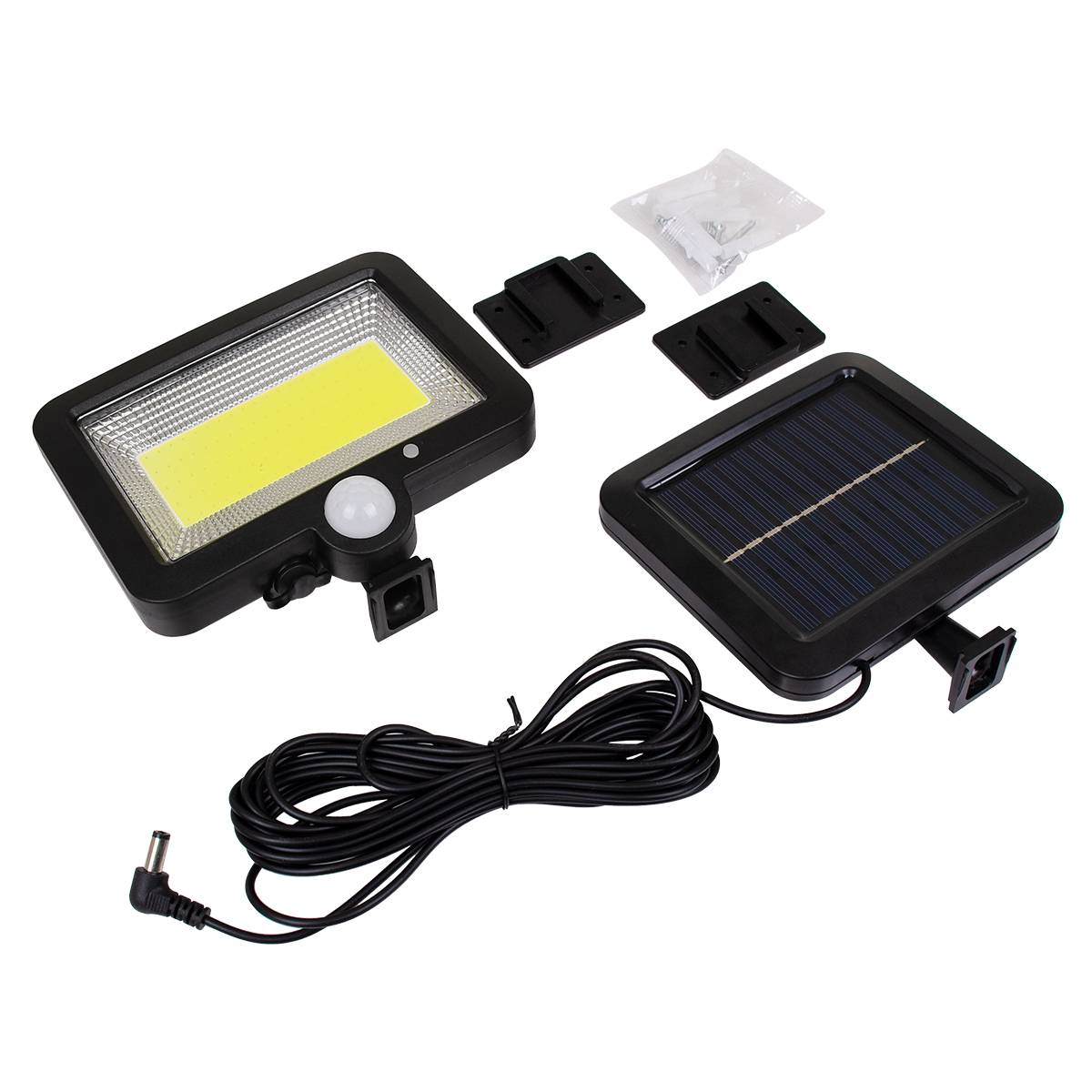 GloboStar® 71460 Αυτόνομος Ηλιακός Προβολέας LED 100 COB 20W 1200lm με Ενσωματωμένη Μπαταρία 2400mAh - Φωτοβολταϊκό Πάνελ με Αισθητήρα Ημέρας-Νύχτας - PIR Αισθητήρα Κίνησης Αδιάβροχο IP65 Ψυχρό Λευκό 6000K - Image 9