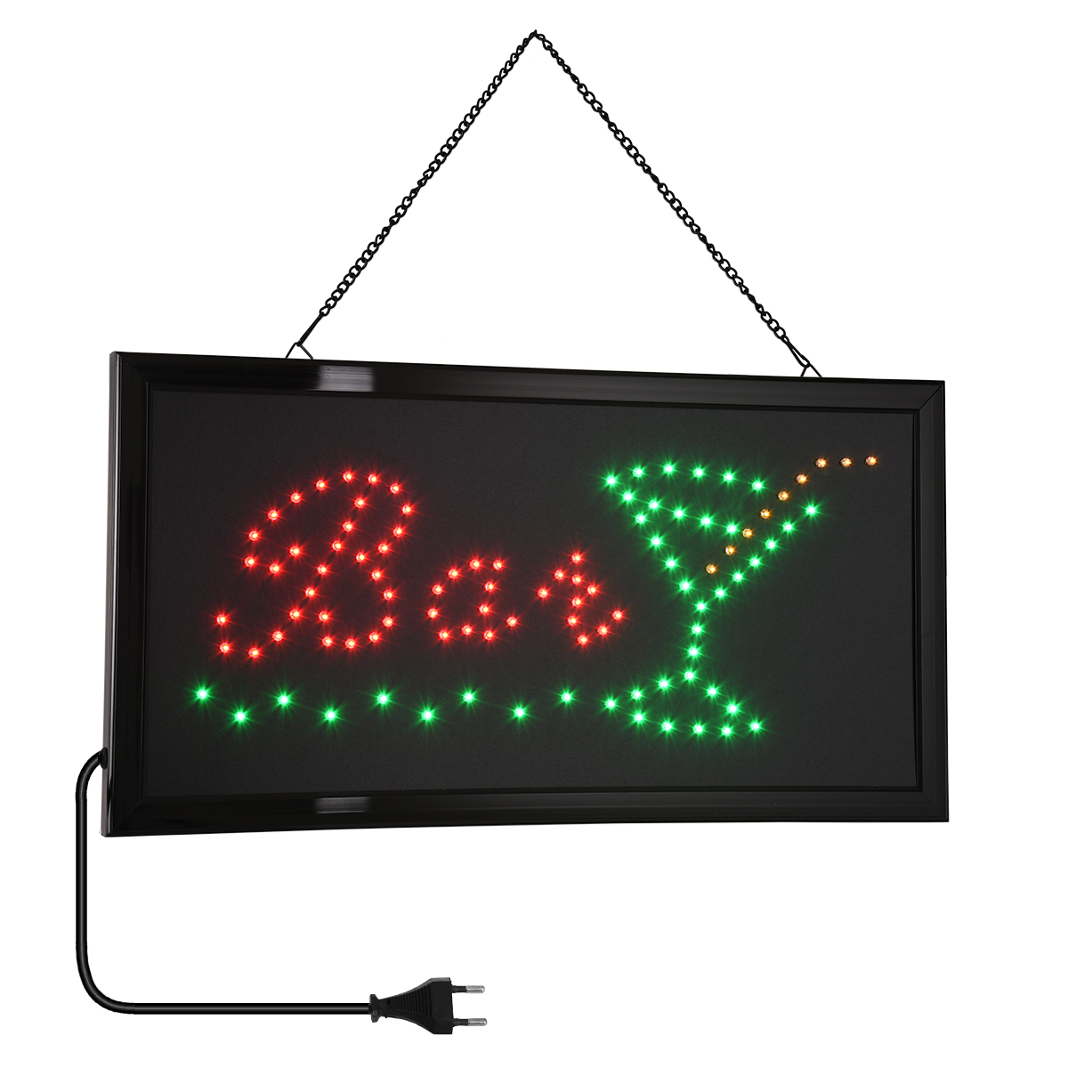 GloboStar® 75690 Φωτιστικό Ταμπέλα LED Σήμανσης BAR WITH COCTAIL με Πρίζα AC 230V Μ48xΠ25xΥ2cm - Image 2
