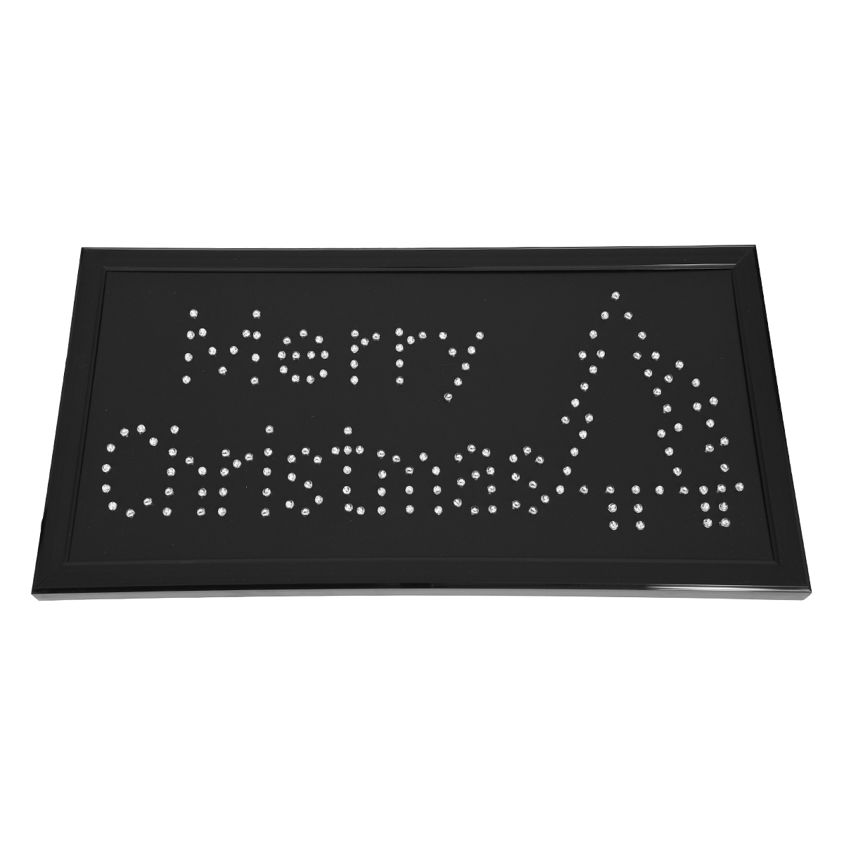 GloboStar® 75694 Φωτιστικό Ταμπέλα LED Σήμανσης MERRY CHRISTMAS WITH TREE με Πρίζα AC 230V Μ48xΠ25xΥ2cm - Image 3