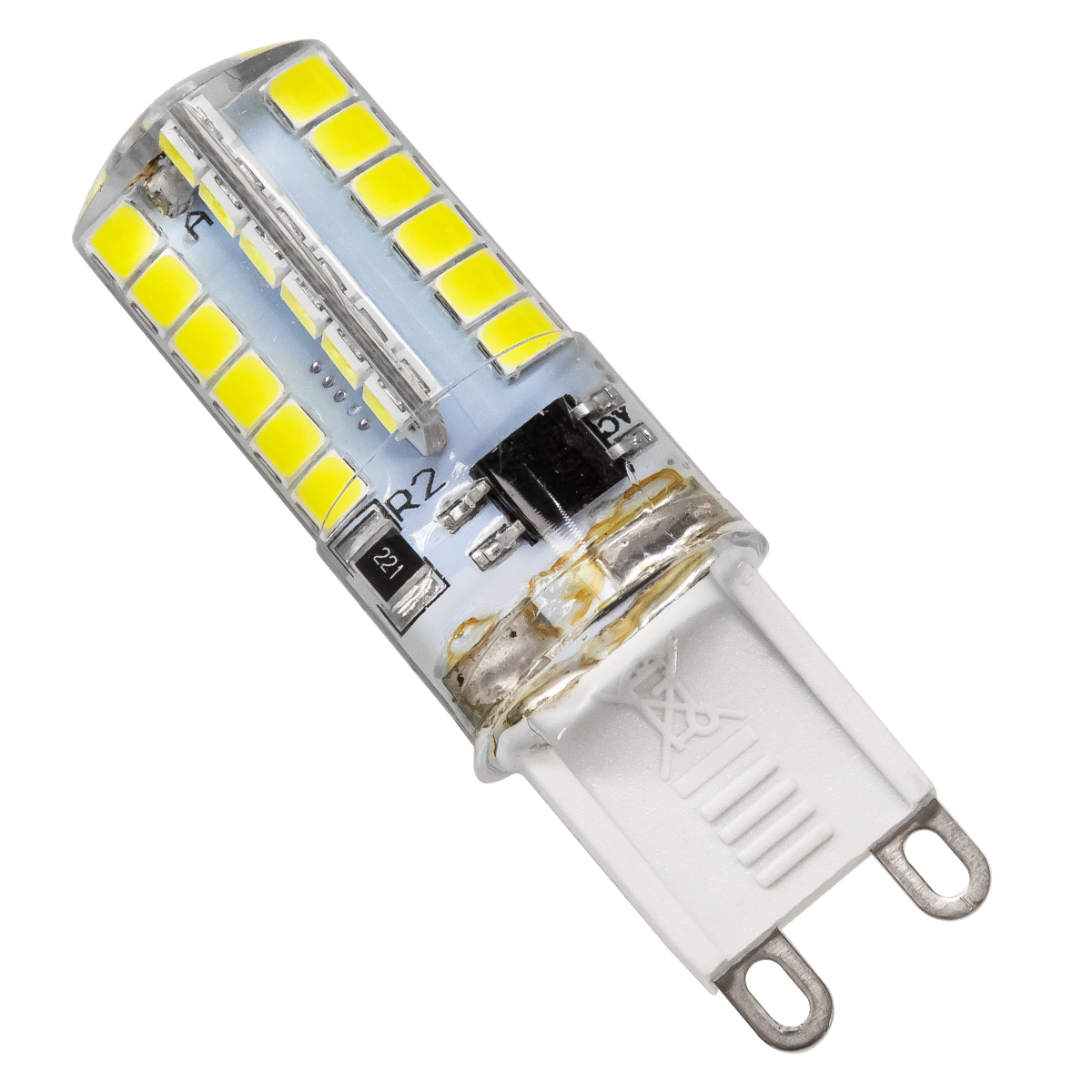 GloboStar® 76150 Λάμπα G9 LED SMD 2835 4W 360lm 320° AC 230V Σιλικόνης Ψυχρό Λευκό 6000K