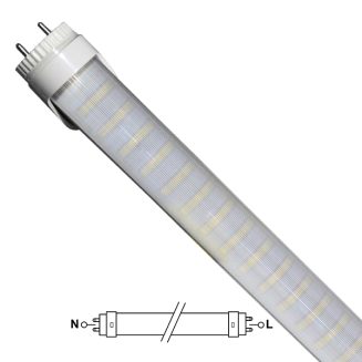 GloboStar® 76182 Λάμπα LED Τύπου Φθορίου T8 Αλουμινίου Τροφοδοσίας Δύο Άκρων 90cm 15W 230V 1400lm 180° με Καθαρό Κάλυμμα Ψυχρό Λευκό 6000K