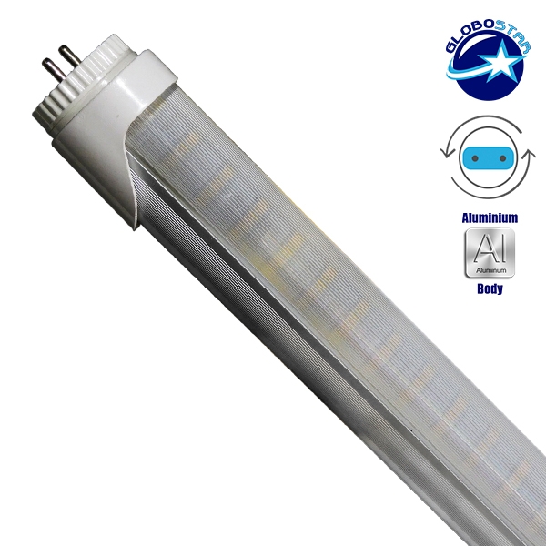 GloboStar® 76182 Λάμπα LED Τύπου Φθορίου T8 Αλουμινίου Τροφοδοσίας Δύο Άκρων 90cm 15W 230V 1400lm 180° με Καθαρό Κάλυμμα Ψυχρό Λευκό 6000K - Image 3