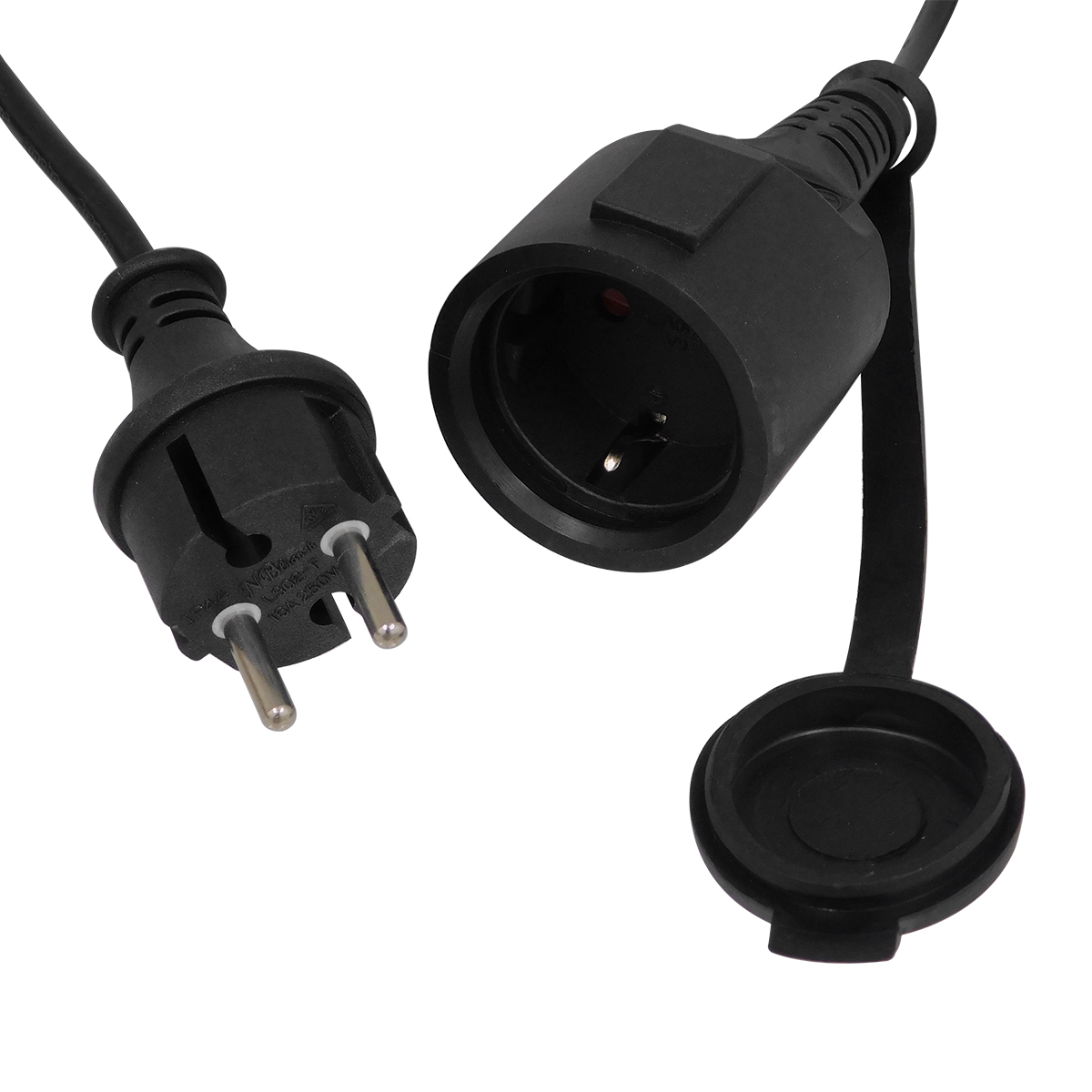 GloboStar® 78983 Καλωδιογιρλάντα PVC 10 Μέτρων με 15 Ντουί E27 με Πρίζα Schuko Επεκτεινόμενη Αδιάβροχη IP65 - Image 4