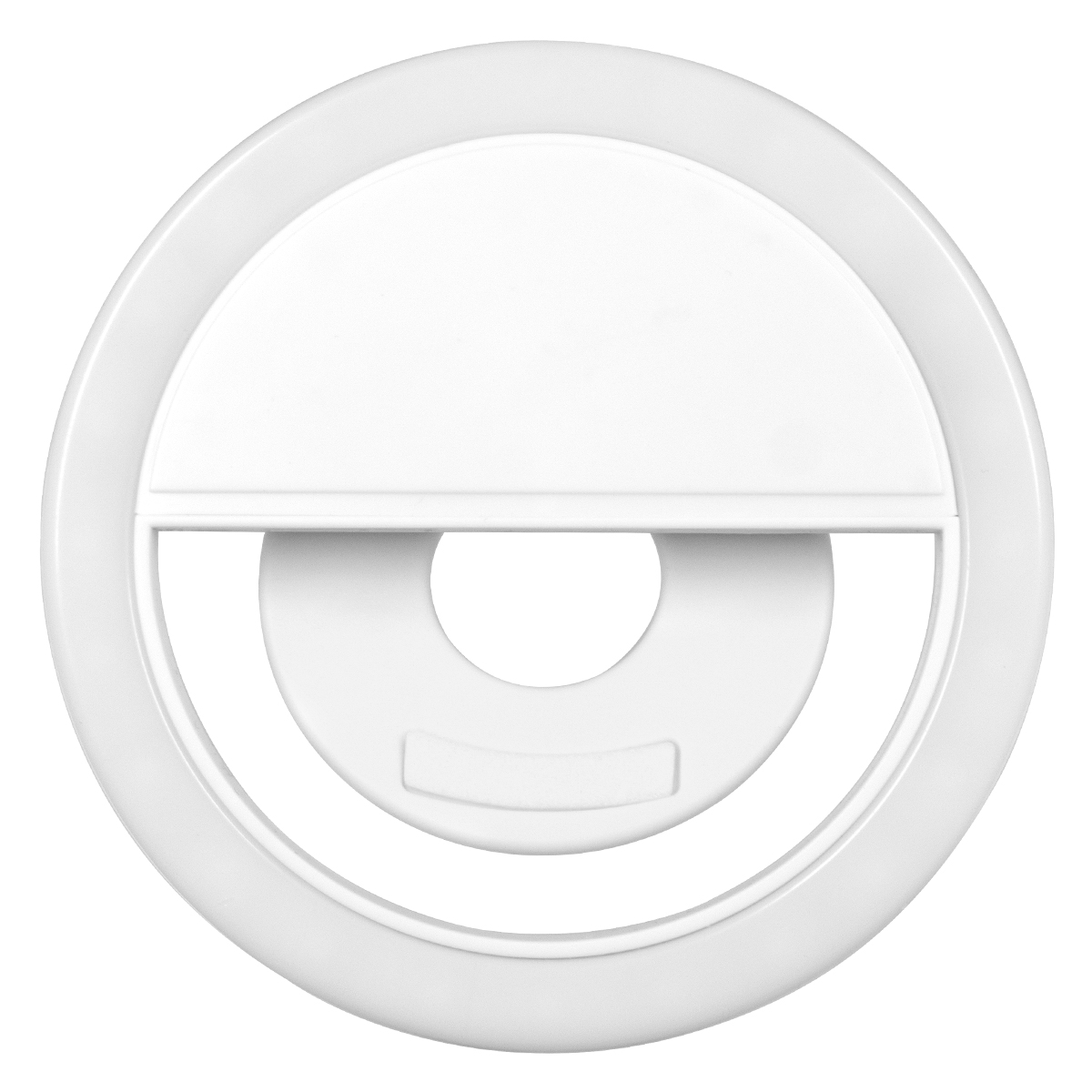 GloboStar® 79042 Selfie Ring Light LED SMD 2W 200 lm Λευκό Σώμα με Ενσωματωμένη Επαναφορτιζόμενη Μπαταρία 500mAh & Καλώδιο Φόρτισης Micro USB Ψυχρό Λευκό 6000 K για Κινητό Τηλέφωνο και Tablet Φ8.5 x Υ2.5cm - Image 3