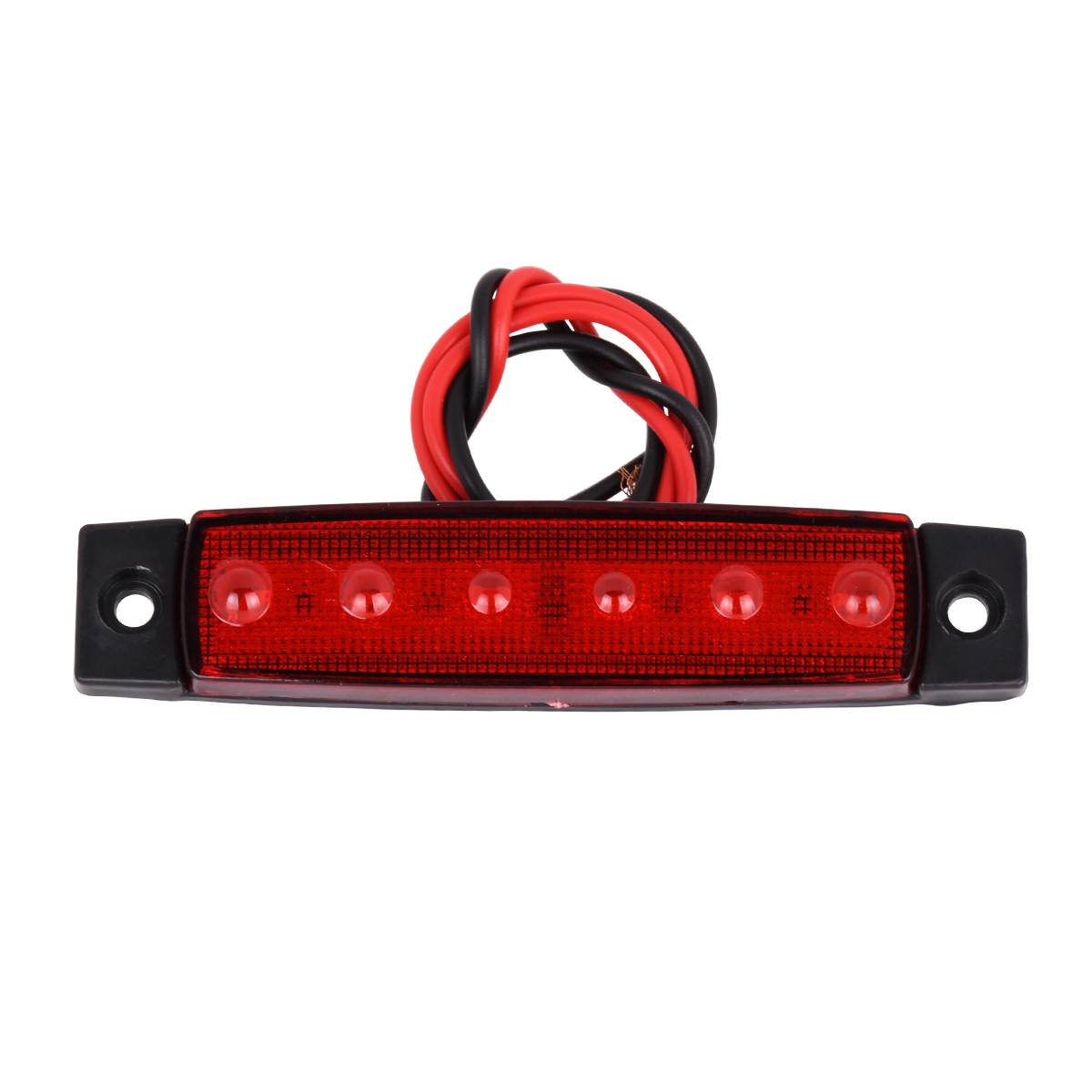 GloboStar® 79901 Πλευρικά Φώτα Όγκου Φορτηγών LED 6 SMD 2835 DC 10-30V Πλαστικό PVC Αδιάβροχο IP66 Κόκκινο - Image 3