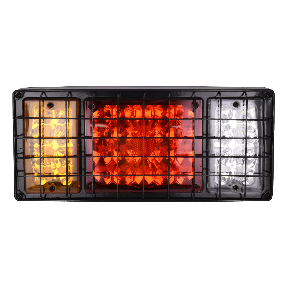 GloboStar® 79928 Πίσω Φανάρι Τρέιλερ 36 LED 12V με Μεταλλικό Πλέγμα Προστασίας Universal Αδιάβροχο IP66 Πορτοκαλί - Κόκκινο - Λευκό 6000K - Image 3